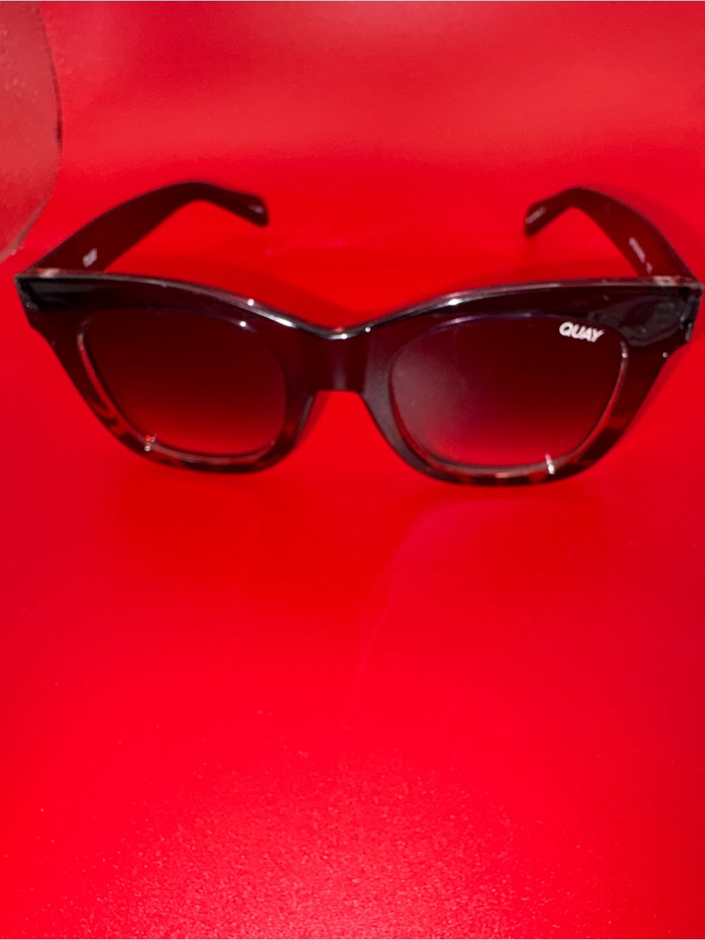 Quay Afterhours Classic Tortoiseshell Cat-Eye Sunglasses